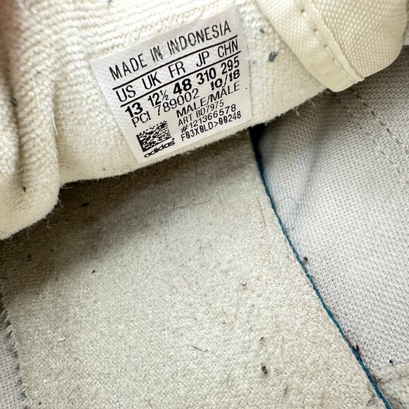 Adidas Continental 80 Men Size 13 BD7975 Off White Gum Leather Training Shoes - Picture 10 of 11